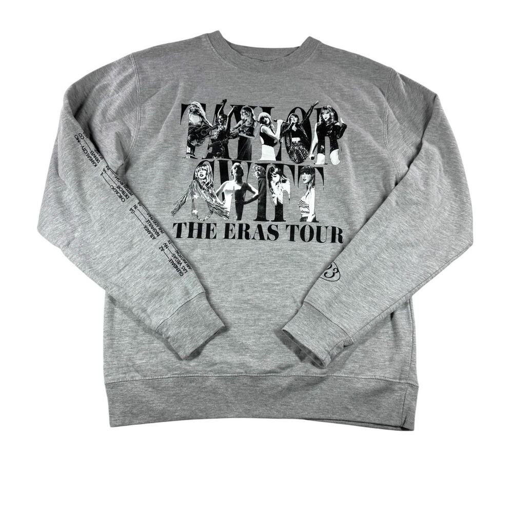 Taylor Swift The Eras Tour Gray Crewneck Sweatshirt M Official Concert Merch